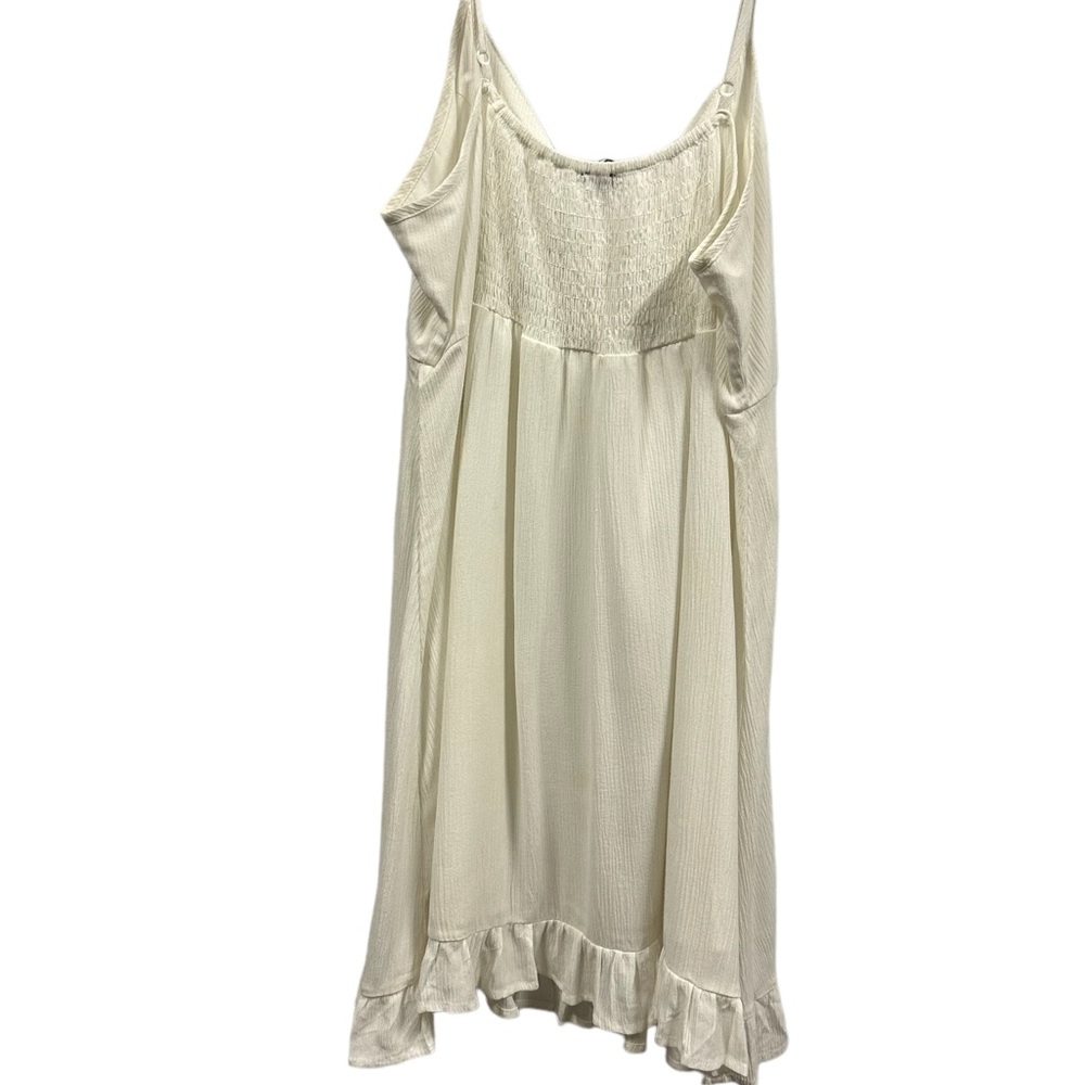 Cotton On White Tie Front Empire Waist Sleeveless Flowy Mini Dress Womens Large - Picture 6 of 8
